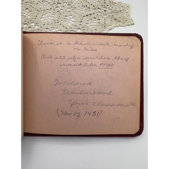 Vintage Autograph Book 1947 LOTS of Great Fun Inscriptions - Picture 8 of 8